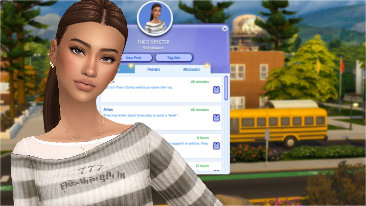 becoming a teenager & meeting a weird principal ✦ sims with smoll