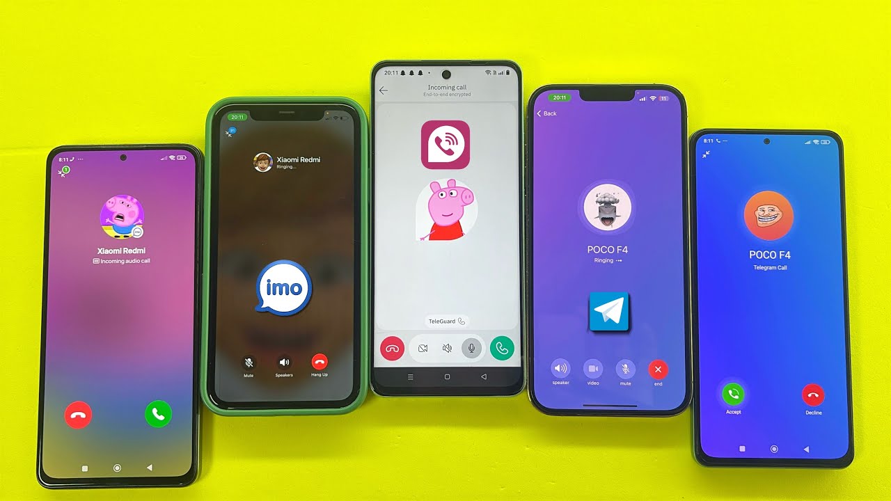 Social Media Telegram+TeleGuard+IMO Incoming Outgoing Call IPhone, Xiaomi Redmi, POCO F4, Realme 