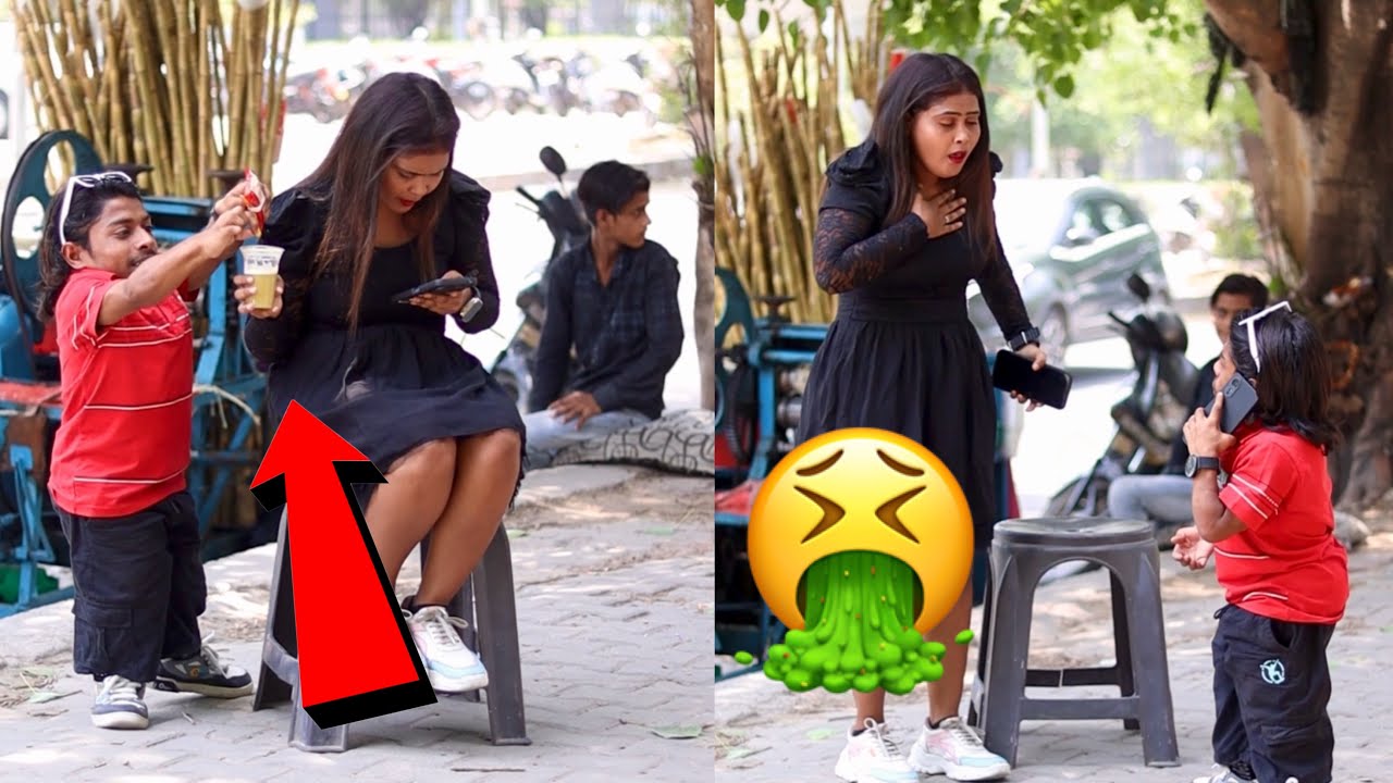 लड़की के जूस में डाली मिर्ची 😱 | Prank On Cute Girl 🥰 | The Real Satish