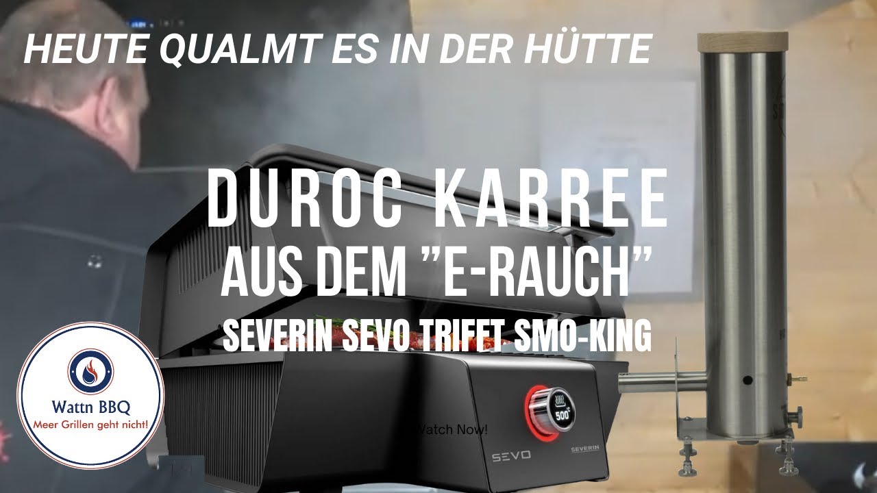 SEVERIN SEVO GT #4: Duroc Karree (Frenched Racks) im kalten „E-Rauch“ - SEVERIN SEVO trifft SMO-KING