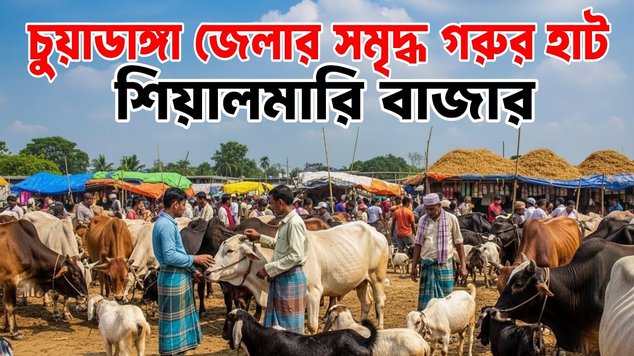 চুয়াডাঙ্গা জেলার সমৃদ্ধ গরুর হাট | শিয়ালমারি গরুর বাজার | Shyalmari, Jibannagar, Chuadanga