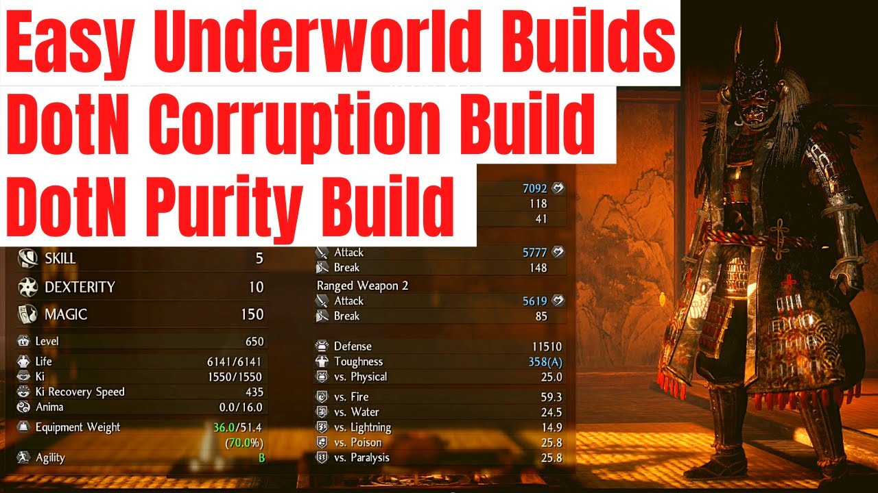 Nioh 2: Easy DotN Builds for Beating the Underworld! (Overpowered Tips & Tricks)