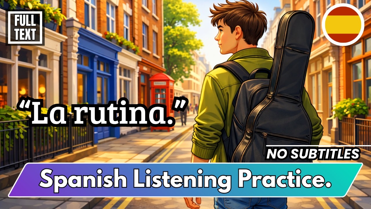 Spanish Listening Practice for Beginners | Slow, Clear Story in Spanish | Carlos’s Routine.