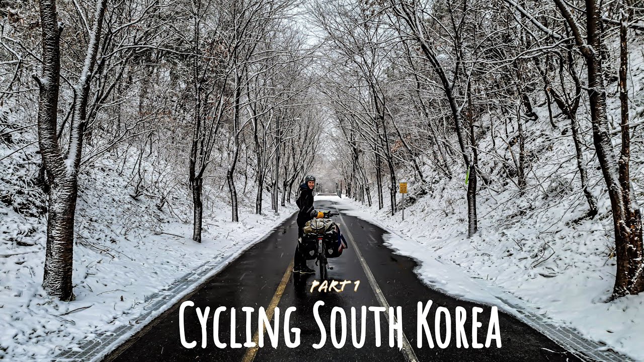 Cycling South Korea Part 1 | Four Rivers Cycling Route in Winter 🇰🇷