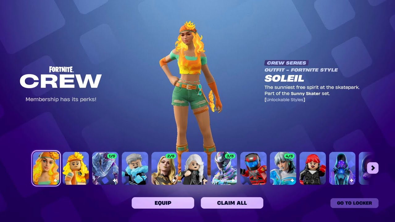 Fortnite's NEW Crew Pack! (Soleil)