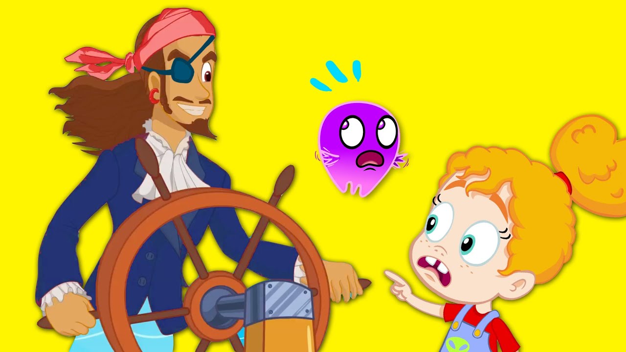 Groovy The Martian - Treasure hunt! What will the pirate treasure have inside? Cartoons for children