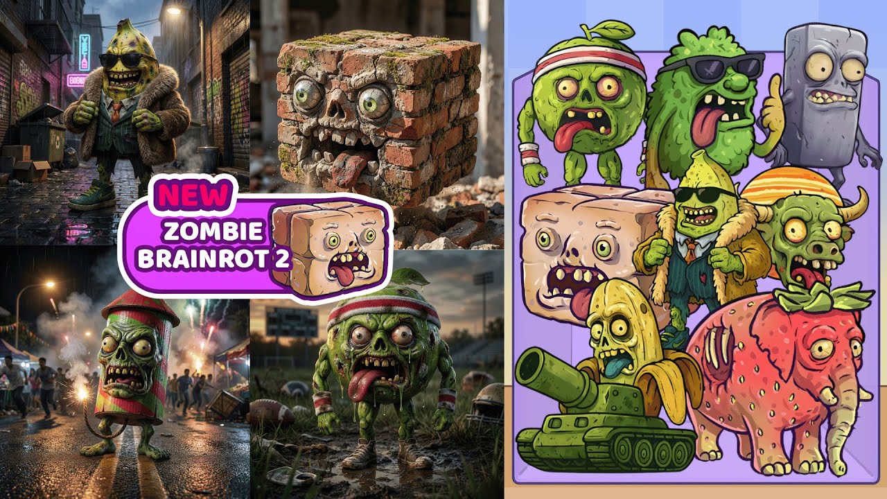 Merge Fellas Zombie Brainrot 2: UNBELIEVABLE Scary Characters & STRONGEST Update Boss! (NEW UPDATE)🔥