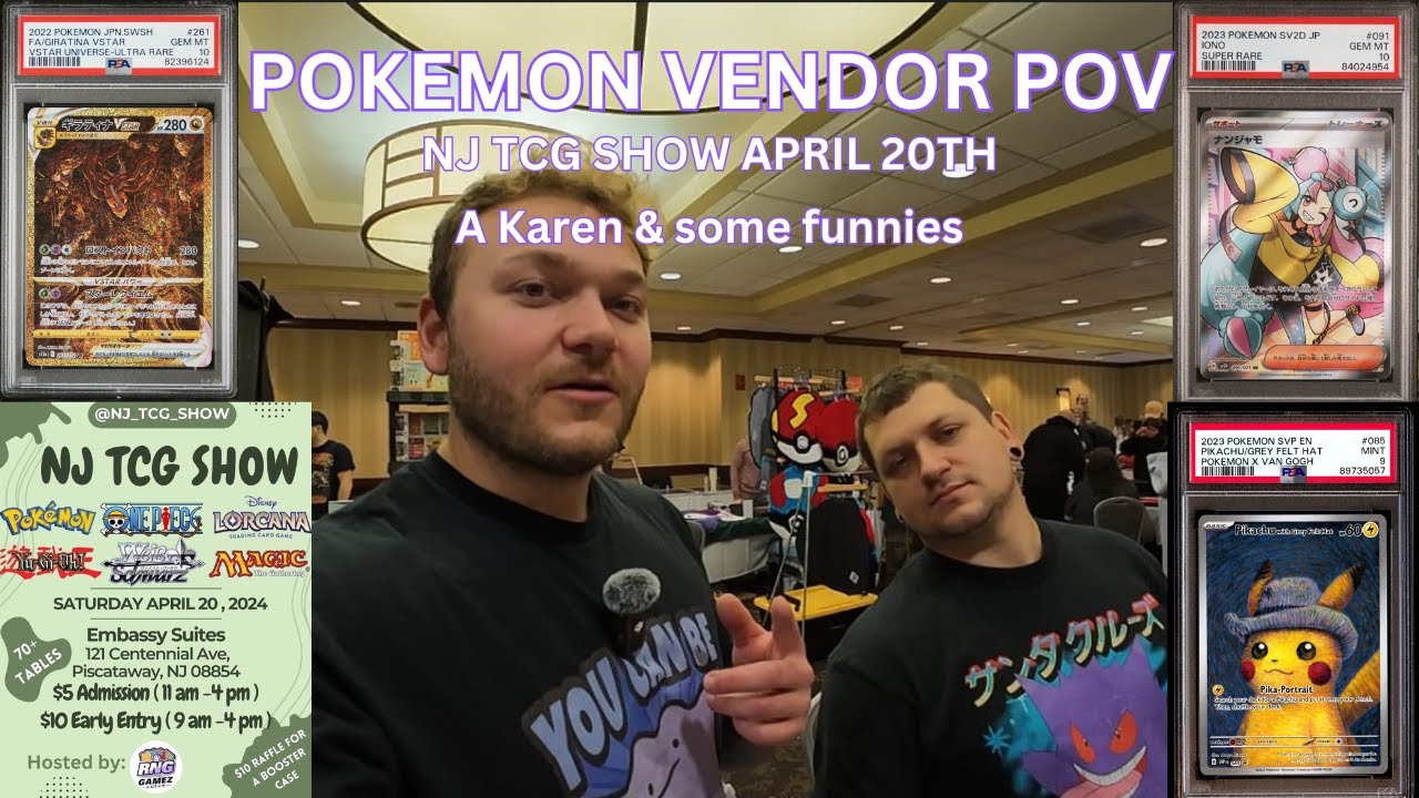 Pokemon Vendor POV | NJ TCG Show | April 20th | A Karen & Some Funnies