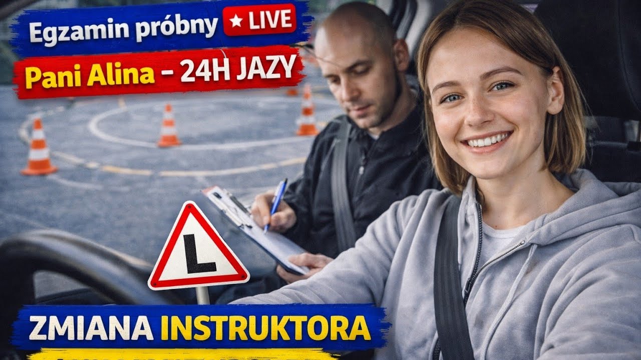 Ile razy obleję z nowym instruktorem?! 😱 Alina &ndash; egzamin pr&oacute;bny NA ŻYWO