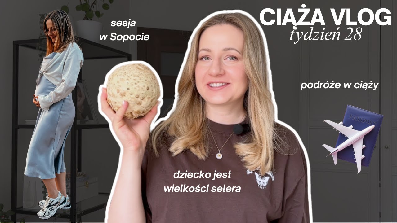 CIĄŻA VLOG tydzień 28 // robimy ciążową sesję zdjęciową na plaży ☀️