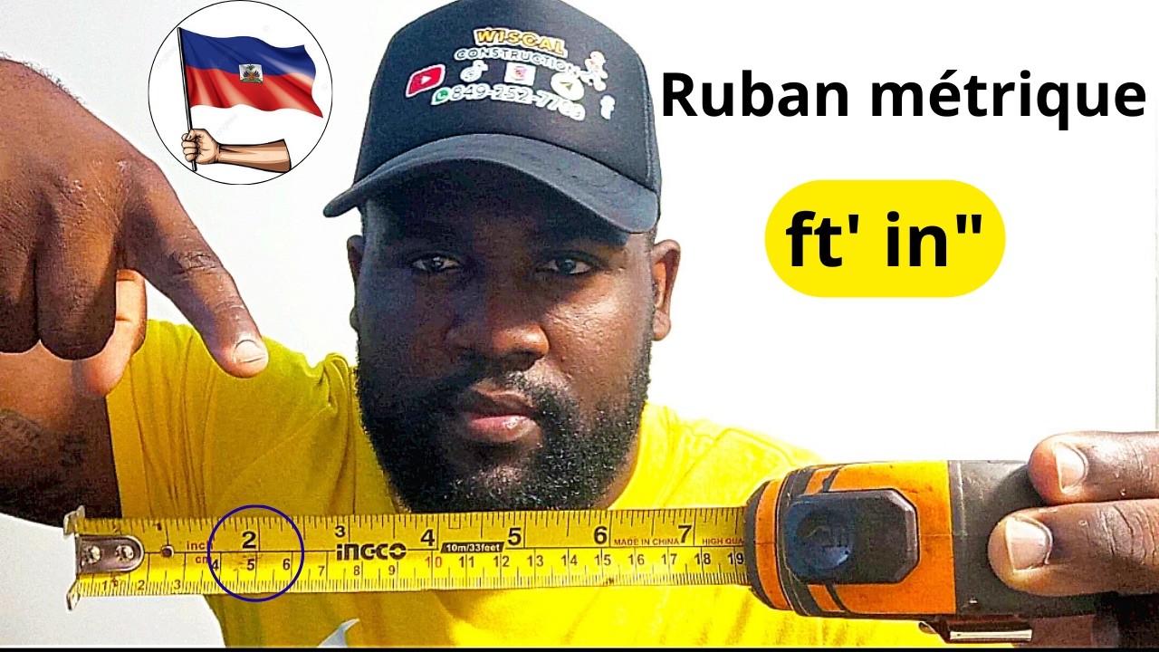 Ruban Métrique: Aprann Li Pye' ak 'Pous