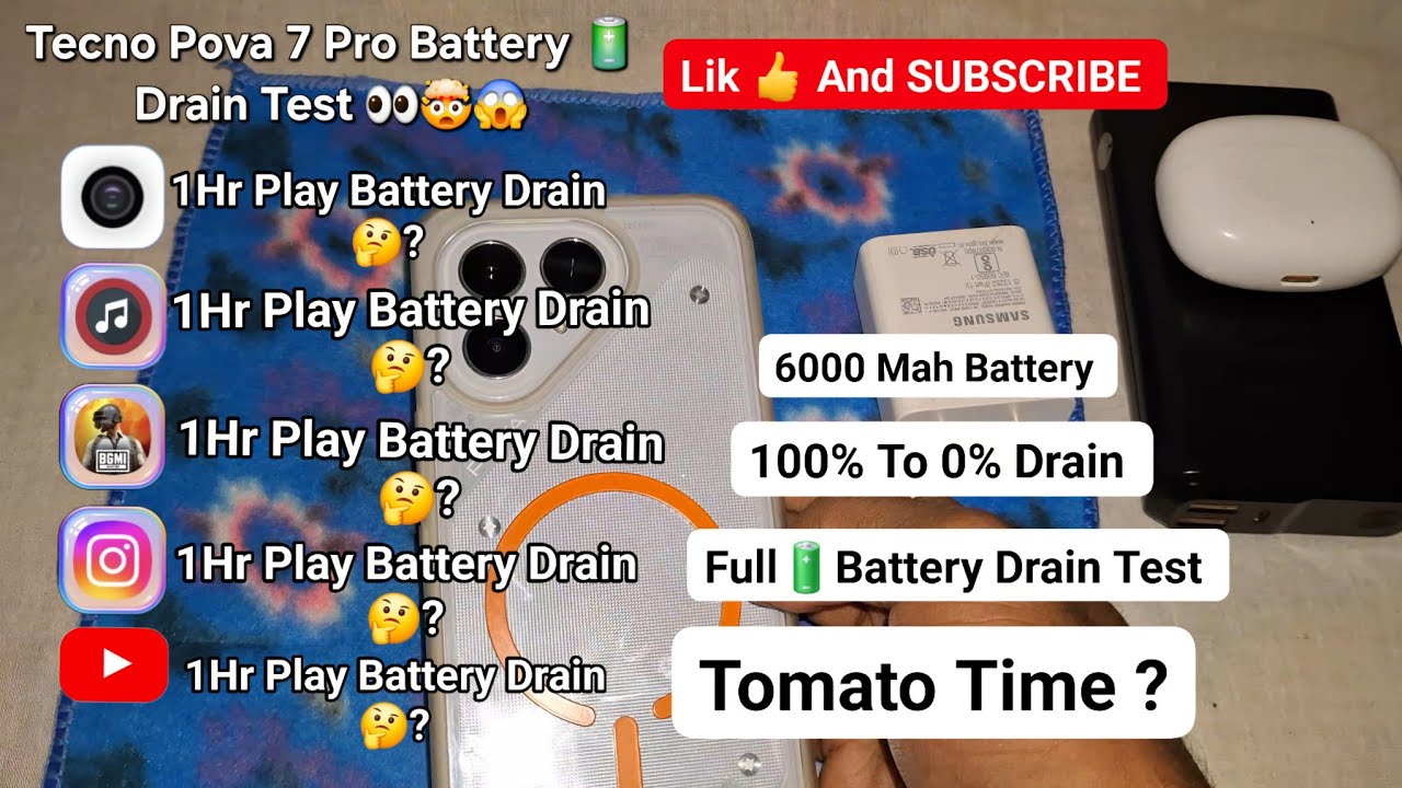 Tecno pova 7 pro Battery drain test 🔥 ) Tecno Pova 7 Pro Full Battery Drain Test #Video//#subscribe 