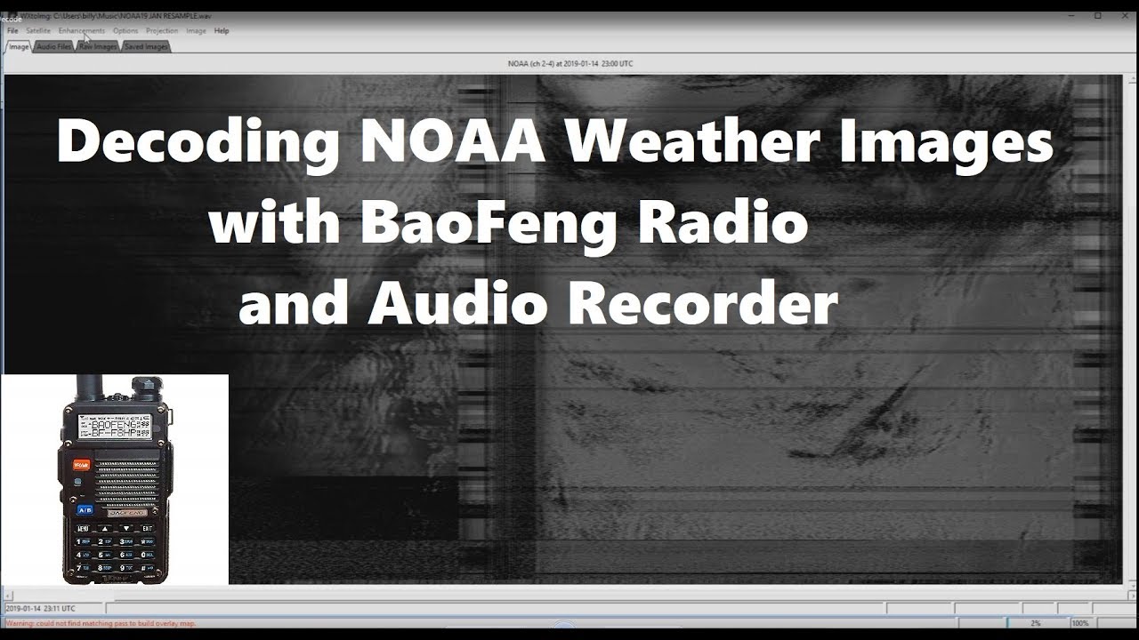 Расшифровка метеорологических спутников NOAA с помощью BaoFeng Radio
