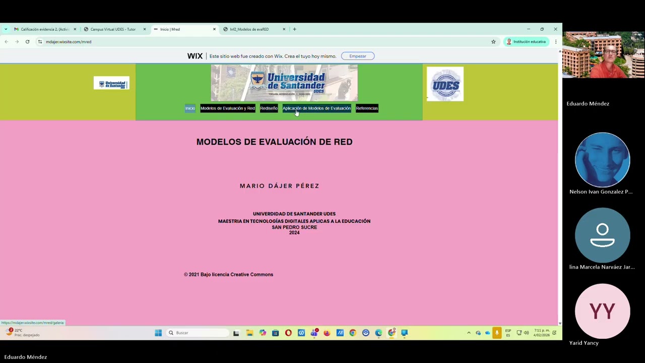 Sesión en línea refuerzo entregable 1 ERED 20260204