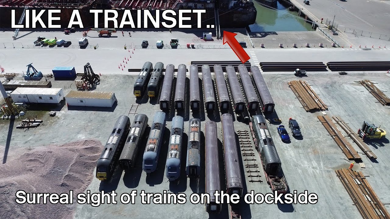 Great Yarmouth Eastern rail services and Port flyover DJI mini 3