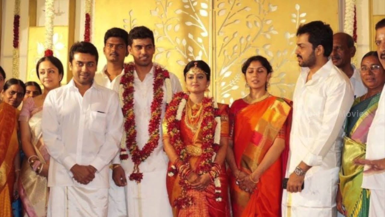 Suriya, Karthi, Jyothika At Producer SR Prabhu & Deepthi Wedding