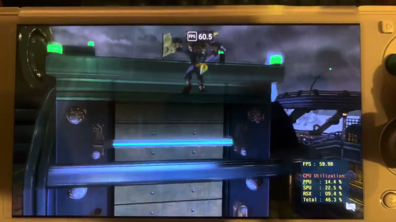 Ratchet & Clank Future: Quest for Booty PS3 running on RPCSX-ui-Android, on the Odin 3.