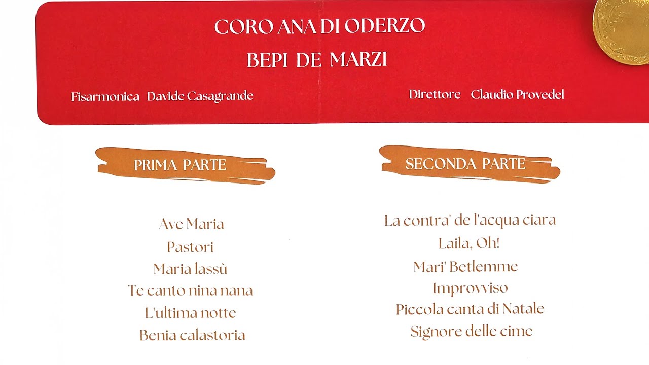 Bepe De Marzi  - Coro ANA di ODERZO   - 14 dicembre  2024