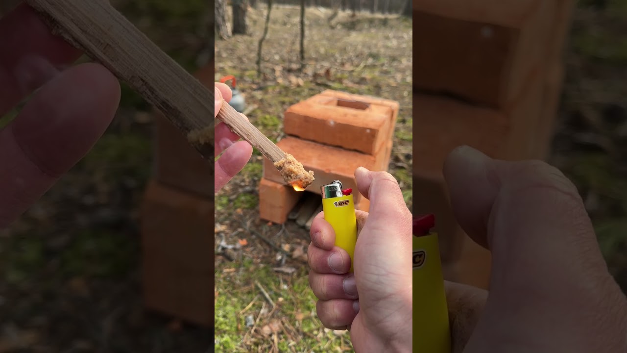 Bushcraft Skills: How to Make a 9 Brick Furnace #survival #diy