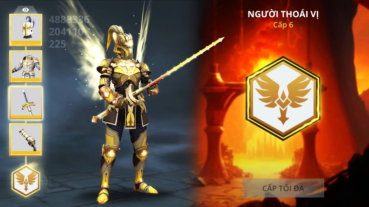 Shadow Fight 3: ABDICATOR Lv6 Set Người Thoái Vị