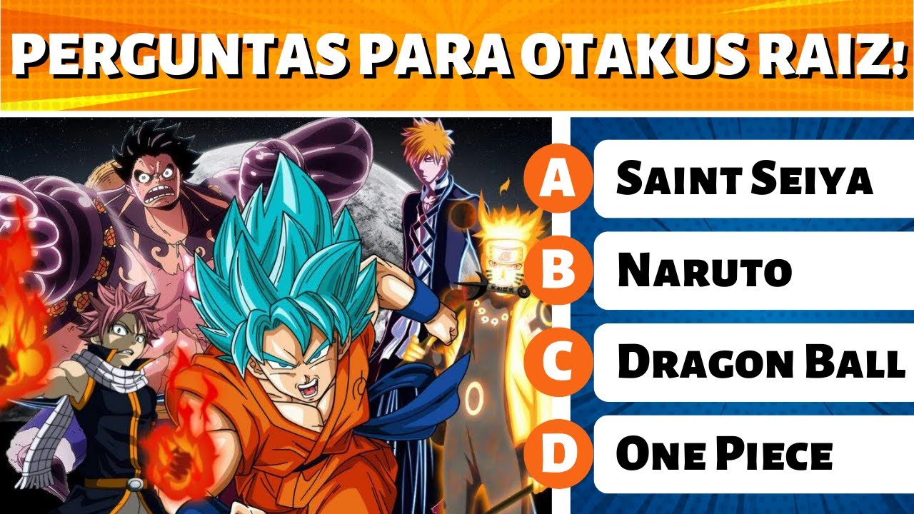 Quiz de anime! Teste seus conhecimentos sobre animes com esse quiz de 20 perguntas! Otaku raiz!
