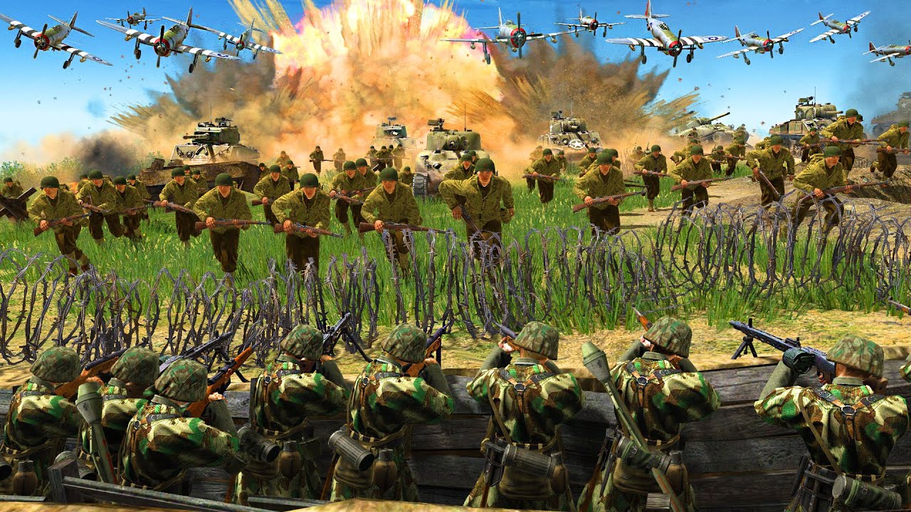 LARGEST Invasion of NORMANDY in NEW WW2 RTS! - Gates of Hell: Liberation DLC