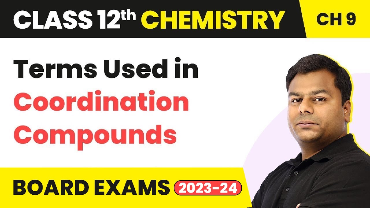 Terms Used in Coordination Compounds - Coordination Compounds | Class 12 Chemistry Ch 9