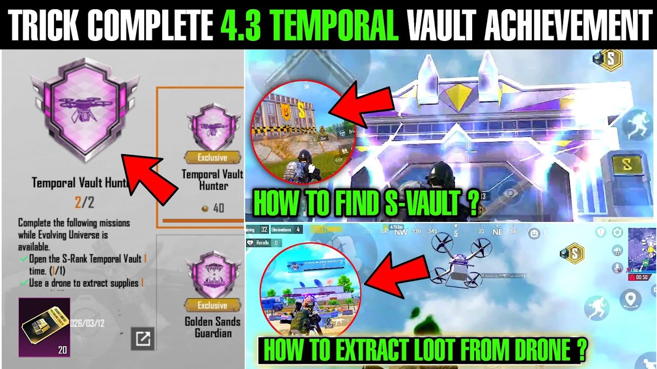 how to complete Temporal Vault Hunter Achievement 4.3 Update | Use a Drone To Extract Supplies 