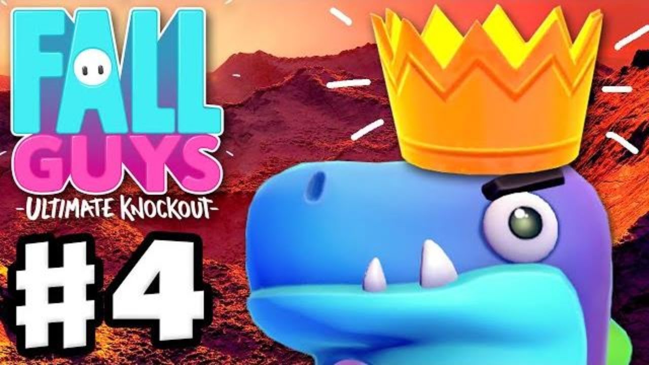 1ST CROWN WIN! T-Rex is the KING! - Fall Guys: Ultimate Knockout - Gameplay Part 4