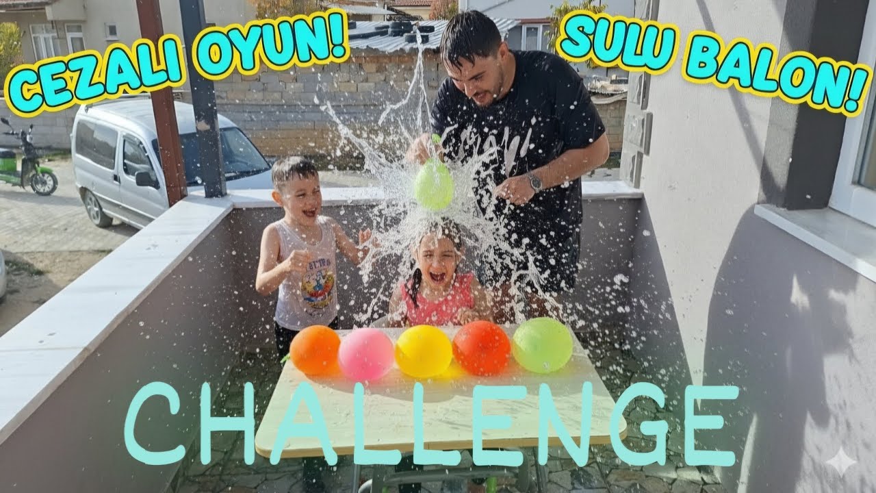 😱CEZALI SULU BALON OYUNU 😱😂 Doğru bil ıslanmaktan kurtulll !!!!!????? Gökçe ile umut 
