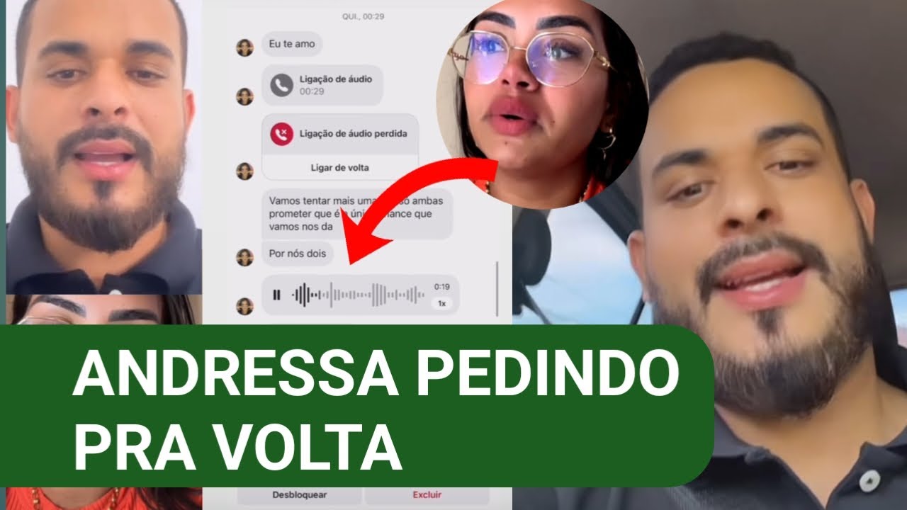 Andressa Lopes pedindo pra voltar pro ex-marido