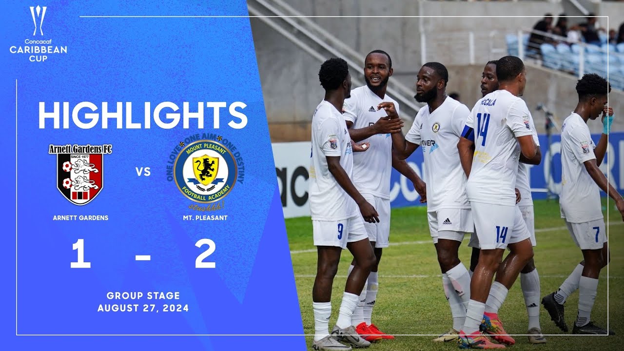 Arnett Gardens vs Mt. Pleasant | 2024 Concacaf Caribbean Cup | Group Stage
