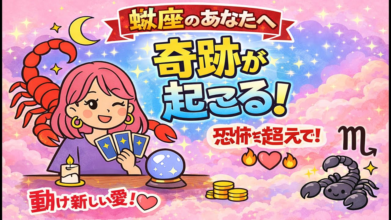 🦂✨蠍座：奇跡が起こる！💖🔥🌙🔮大きな変化が来る…新しい愛も近づく!? 💘💰⚡🦂恐れを超えて！運命が動き出す🌟 #蠍座