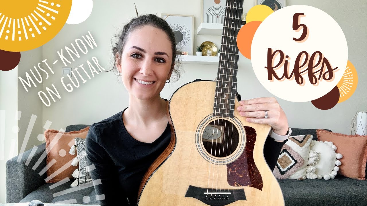 FIVE GUITAR RIFFS - If You Play Guitar These Are A MUST-KNOW! (Beginner and Intermediate)