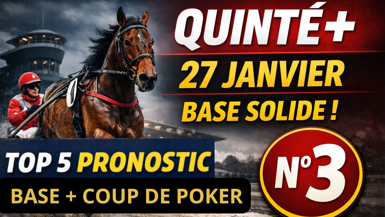 🎯 QUINT&Eacute;+ 27 JANVIER 2026 🔥 BASE SOLIDE N&deg;3 | Analyse Compl&egrave;te Vincennes