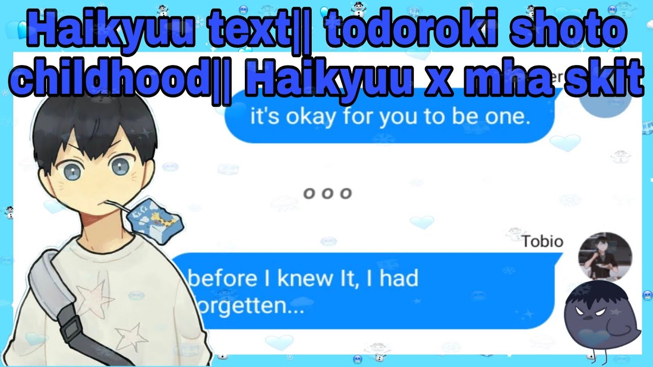 🦋 Haikyuu text|| Todoroki Shoto childhood (Past)|| Haikyuu x bnha (Mha) skit 🦋