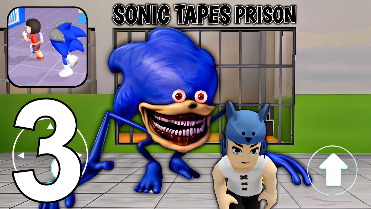 Sonic Tapes Prison: Escape Barry - Gameplay Walkthrough Part 3 Evil Sonic Prison (Android, iOS)