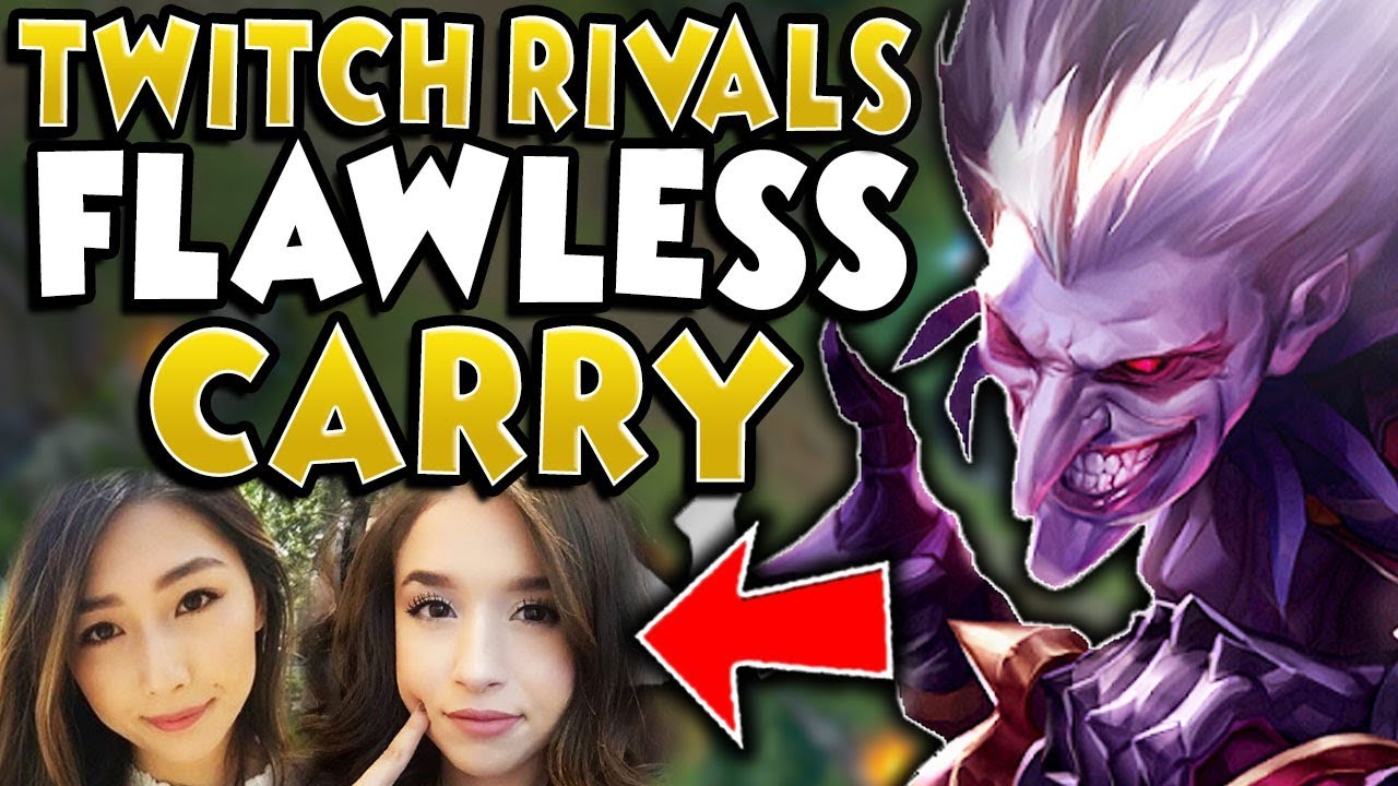 TWITCH RIVALS PERFECT KDA CARRY FT. POKIMANE, XCHOCOBARS, REVENGE! - League of Legends