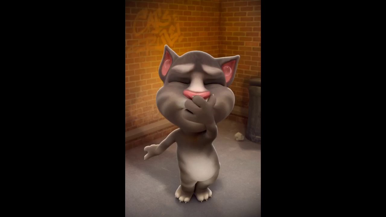Talking Tom eats all the food options on the original app