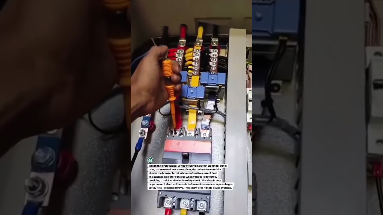 Voltage Testing in Panel Box #Shorts #Electrician #Safety