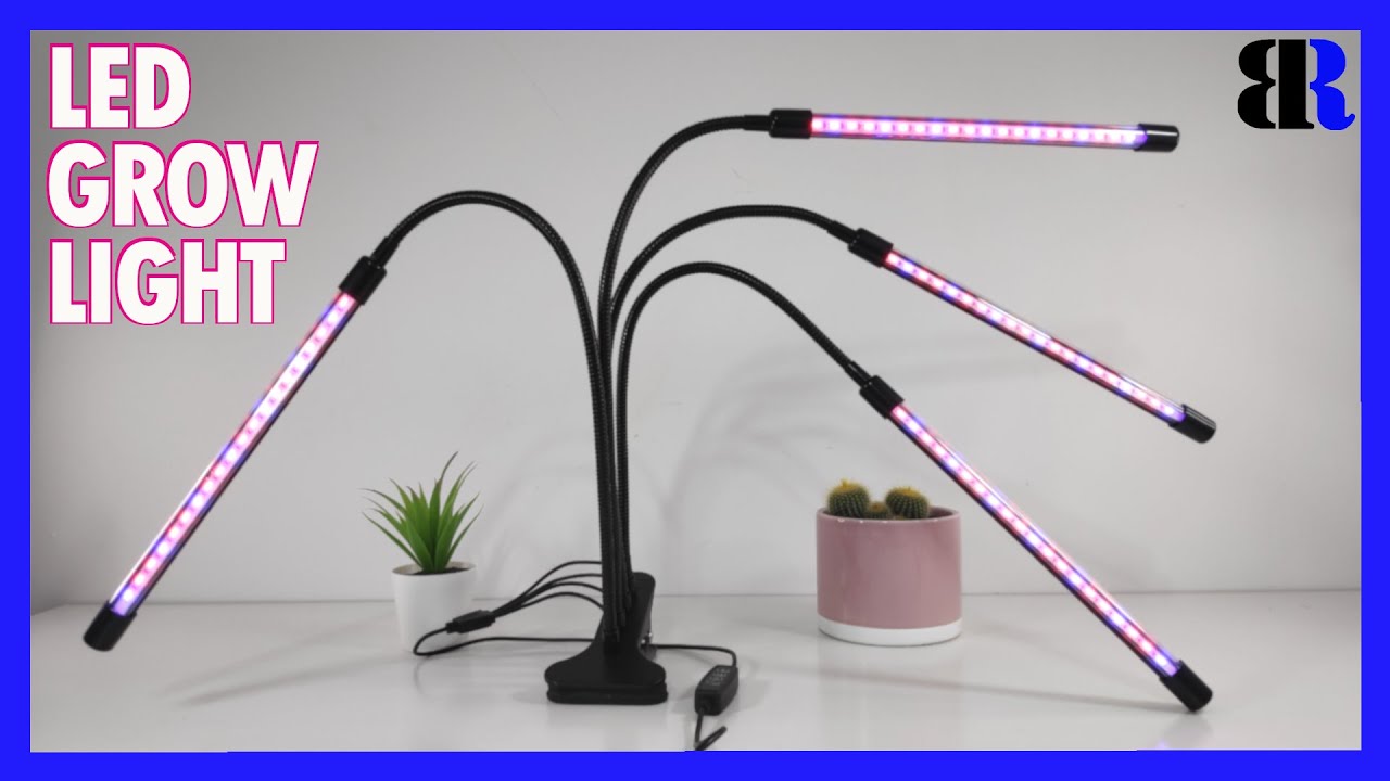 LED Grow Light Unboxing + Testing | 4 Heads Grow Light for Plants