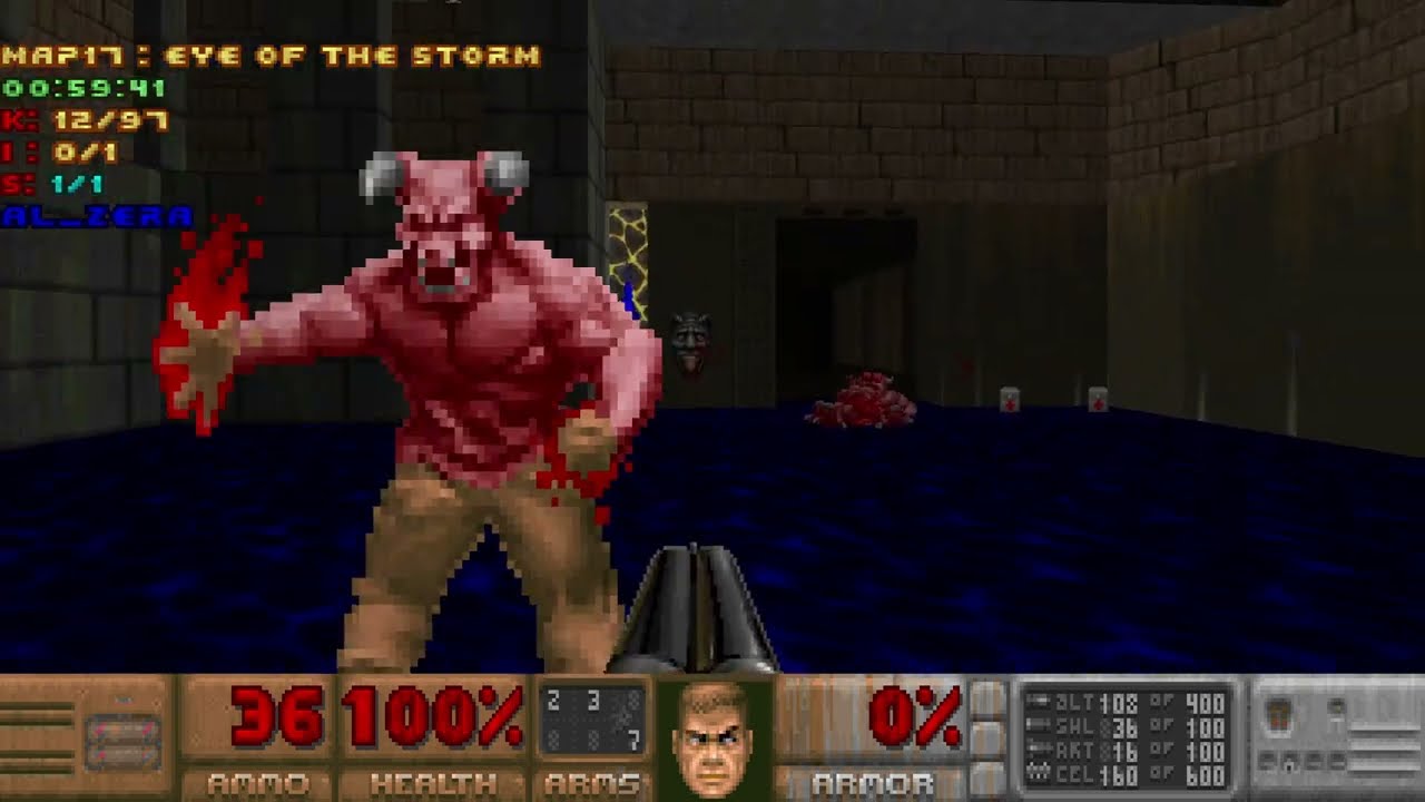 Doom 64 on Doom II - M17: Eye Of The Storm - UV Max + Pistol Start