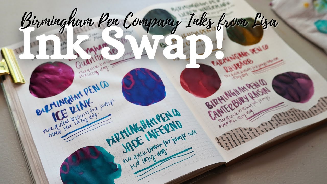 Swatching some more Birmingham Pen Company Inks!