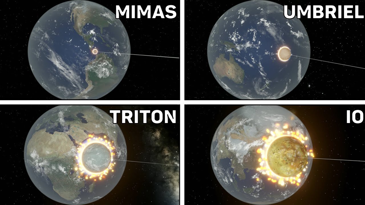Different Satellites Collide With the Earth | Collision Animation - Universe Sandbox