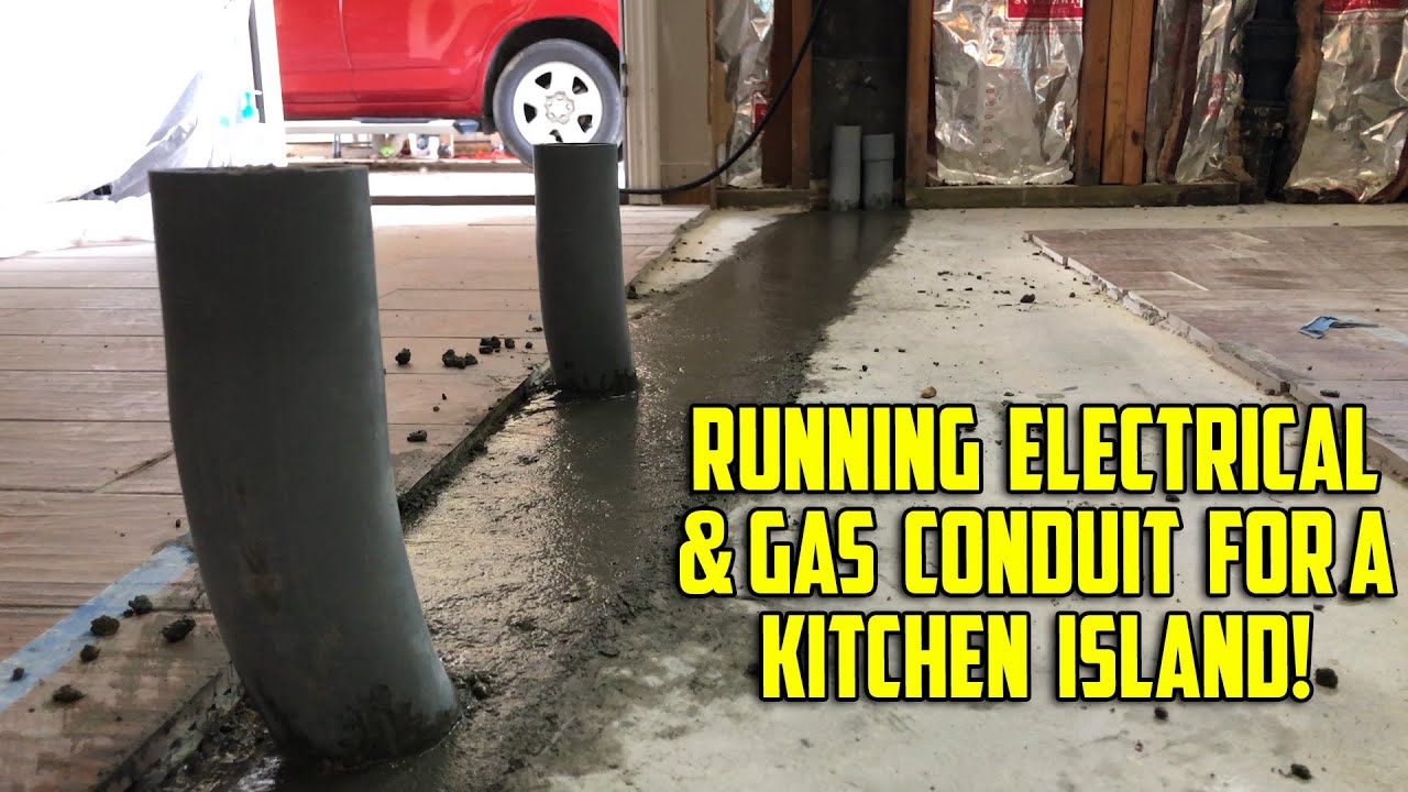 Remodeling a Kitchen A-Z - Part 4: Running Gas and Electrical Conduit for a Kitchen Island