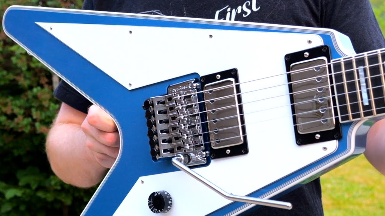 I Got The JUDAS PRIEST V! | 2023 Richie Faulkner Flying V Custom Blue Floyd Rose Review + Demo
