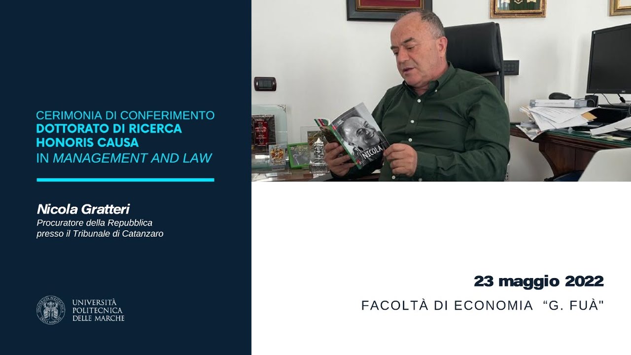 Cerimonia di conferimento Dottorato di Ricerca Honoris Causa in Management and Law