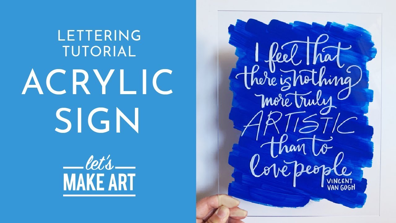 Acrylic Sign - Lettering Tutorial with Nicole Miyuki