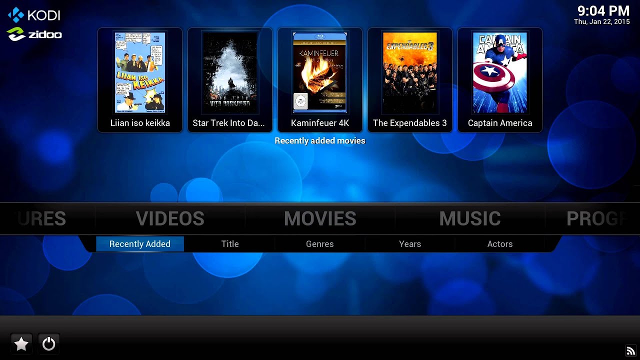 ZIDOO X9 KODI XBMC demo(record by X9 HDMI IN)