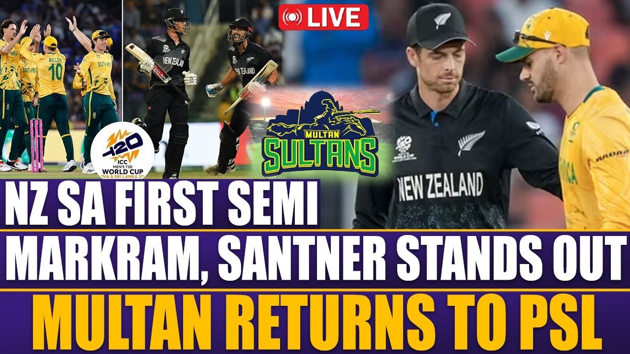 🔴 LIVE | NZ SA First Semi | Markram, Santner Stands Out | Multan Returns to PSL | Sports Roundup